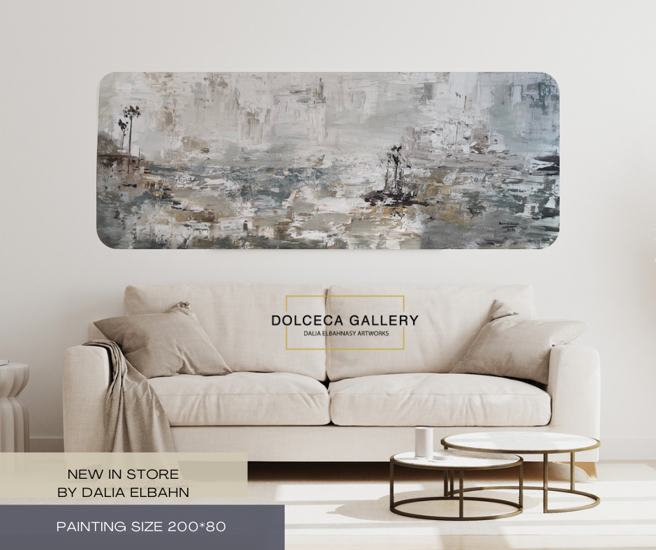Beige And Brown Minimalist Wall Art Mockup Facebook Post