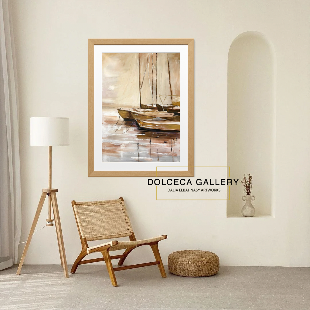Clean Beige Brown Interior Wall Frame Display Mockup Instagram Post