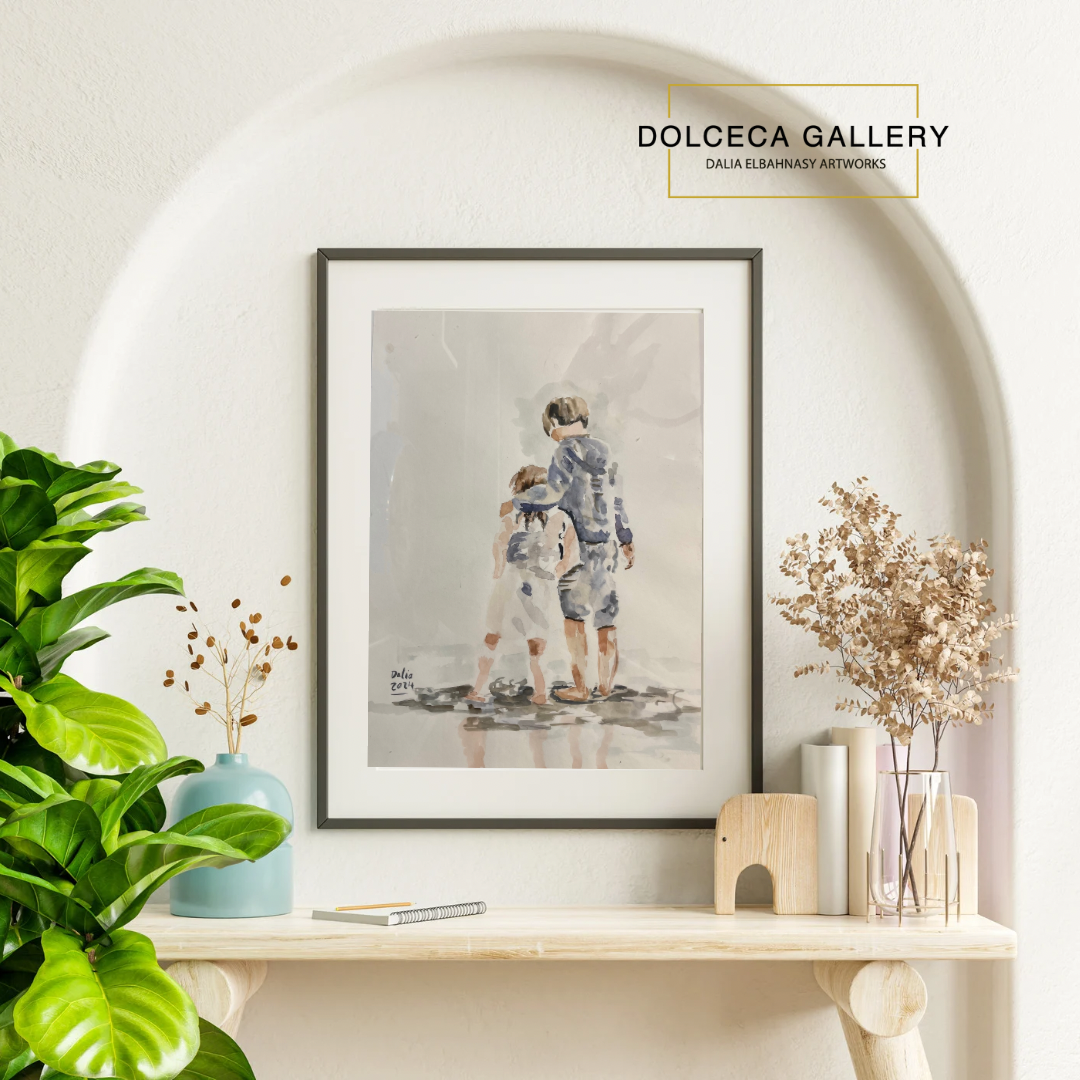 Beige And Green 3D Minimalist Wall Frame Mockup Instagram Post